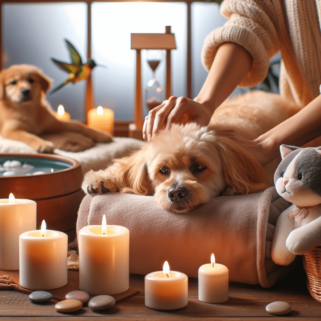 massagem relaxante para reduzir estresse em pets