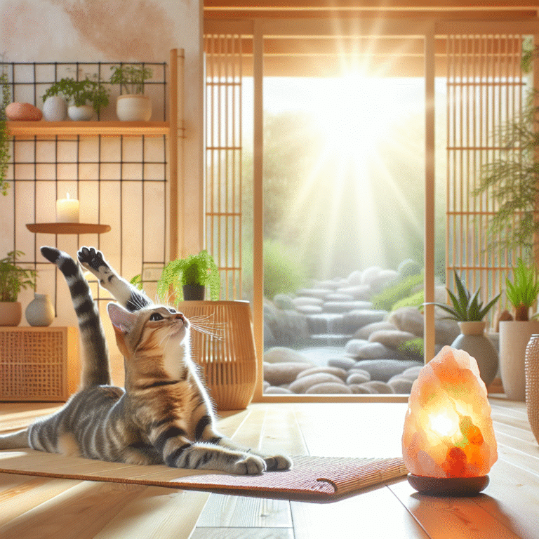exercícios de ioga para gatos estressados