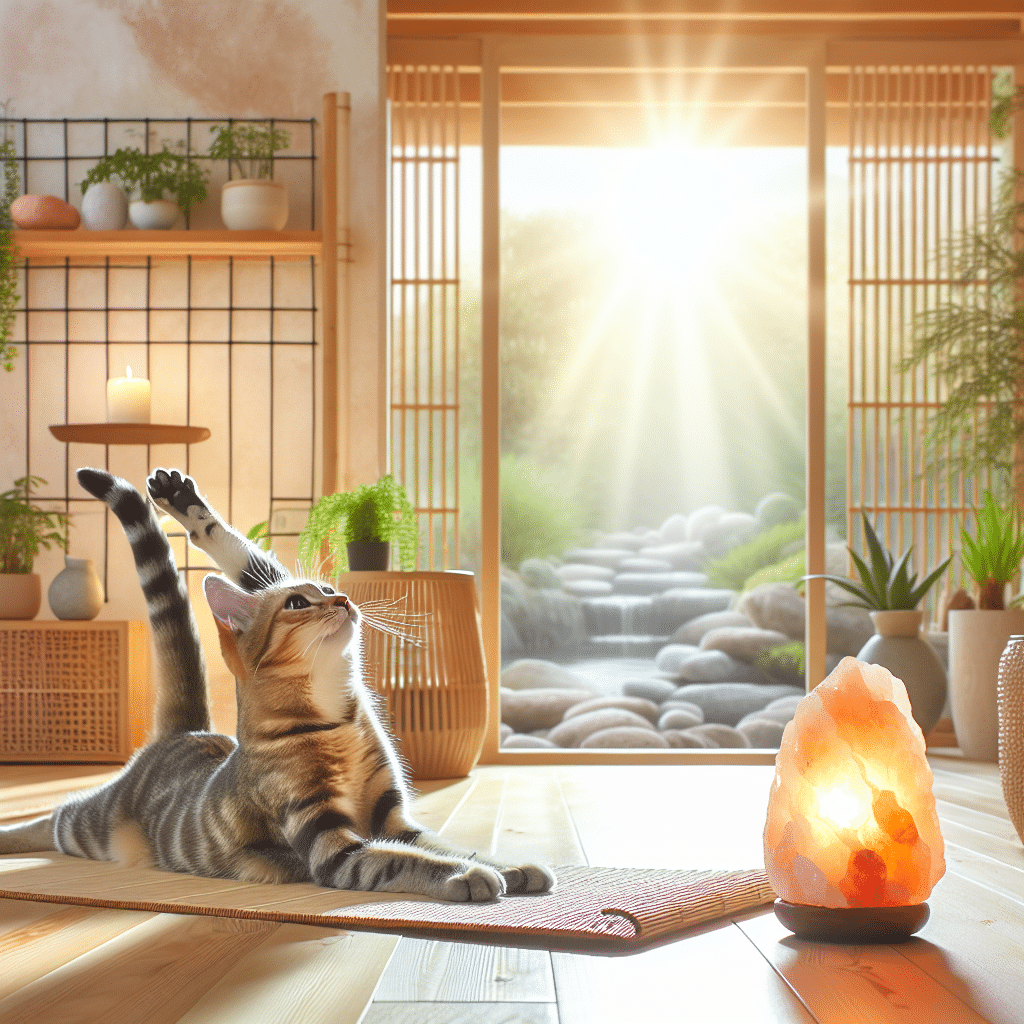 exercícios de ioga para gatos estressados